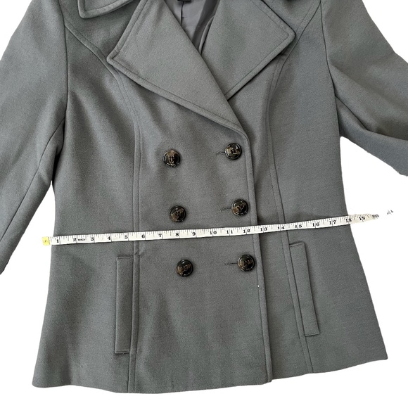 Simply Styled by Sears Gray Pea Coat Medium - Picture 4 of 8
